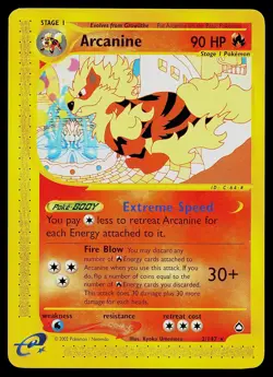 Pokemon Card - Arcanine Aquapolis 2/147 Rare Non-Holo - Image 1
