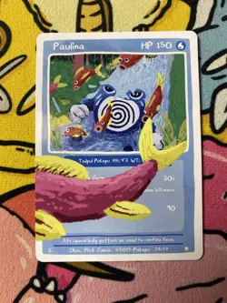 Pokepu v2 - Paulina (Poliwrath) 24/77 - Derpy Pokemon Parody / Fan Art Card - Image 1