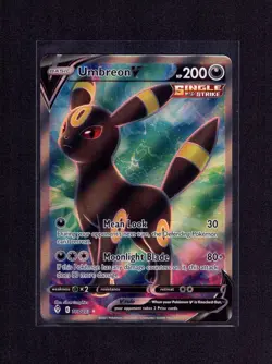 2021 Pokemon SWSH07 Evolving Skies UMBREON V #188 Full Art Ultra Rare Holo - Image 1