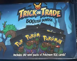 3 - Pokemon (2024) BOOster Bundle Halloween Trick Or Treat Bag of 80 Mini Packs - Image 2