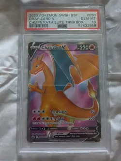Pokemon Charizard V SWSH050 Champions Path ETB Black Star Promo PSA 10 Gem Mint - Image 1
