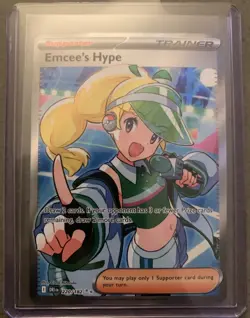 Pokemon TCG - Emcee’s Hype 220/182 Destined Rivals Ultra Rare English Holo - Image 1