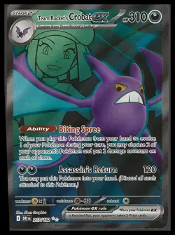 Pokemon TCG Team Rocket's Crobat ex Holo 217/182 Destined Rivals Ultra Rare NM/M - Image 1