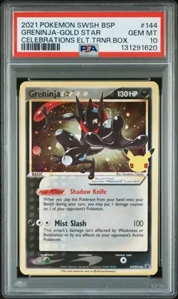 Pokemon TCG Greninja Star SWSH144 Sword & Shield Promo PSA 10 - Image 1