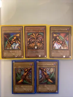 Yugioh Exodia The Forbidden One LOB-120-124 Ultra Rare Original Complete Set! NM - Image 1