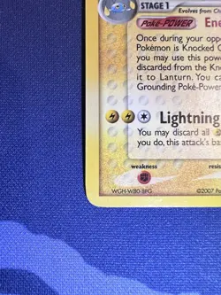 Pokemon Lanturn TCG Reverse Holo Rare Stamped Card 15/108 EX Power Keepers - Image 5