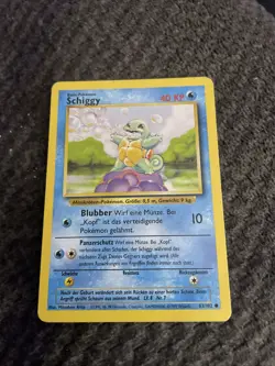 Squirtle Schiggy 63/102 Base Set German Pokemon Card Vintage 1999 - Image 1