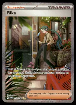 Pokemon TCG SV04: Paradox Rift #258/182 Rika Holo NM - Image 1