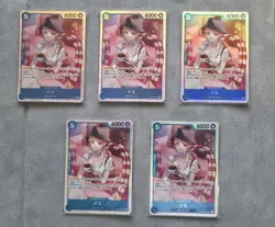 5 x One Piece A Fist of Divine Speed OP-11 Nami 054 (SR) Jap - Image 1