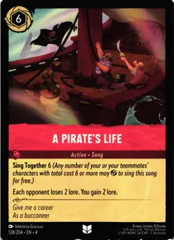 Disney Lorcana A Pirates Life Action-Song Regular Uncommon Card - Image 1