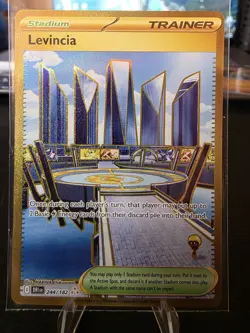 Levincia 244/182 Destined Rivals Gold Hyper Rare Holo Pokemon TCG Card NM - Image 3