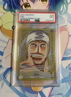 Enel PSA 9 Mint Alternate Art Leader One Piece Card Game English OP05-098 - Image 1
