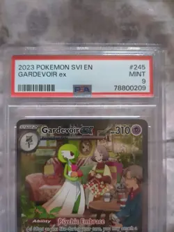 Gardevoir EX Holo Card 245/198 Scarlet Violet Base Set PSA 9. Lebal Error Card - Image 2