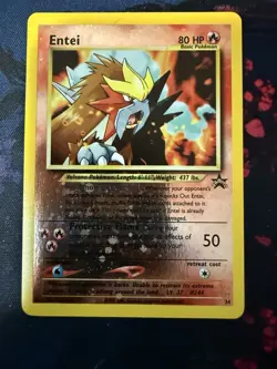 Entei #34 Black Star Promo Reverse Holo Rare Vintage Pokemon Card - NM - Image 3