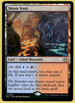 STEAM VENTS LORWYN ECLIPSED ECL RARE ISLAND MOUNTAIN LAND MTG 267 - Image 1