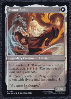 The Legend of Roku Avatar Roku - MTG: Avatar - Foil - Prerelease Promo - NM - Image 2