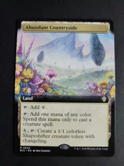 Abundant Countryside (Extended Art) Rare MTG Lorwyn Eclipsed Commander - Image 1
