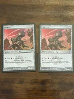 2x Iron Myr LP, English MTG Scars of Mirrodin - Image 1