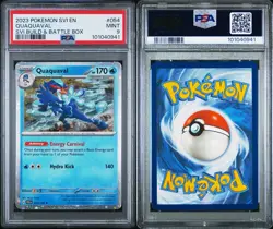 2023 Pokemon Scarlet & Violet #038 QUAQUAVAL Cosmos BUILD & BATTLE box | PSA 9 | - Image 3