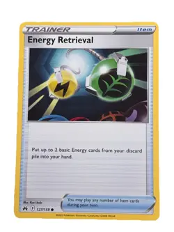 New: 2023 Pokemon TCG Energy Retrieval 127 Crown Zenith Regular Common - Image 1