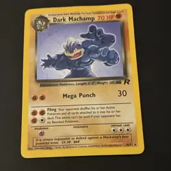 Pokemon TCG Dark Machamp 10/82 Team Rocket Holo 70 HP Rare Unlimited English - Image 1