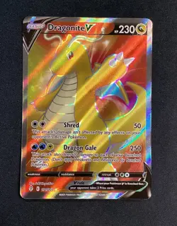 Pokemon TCG Evolving Skies Dragonite V Full Art Ultra Rare 191/203 NM - Image 1