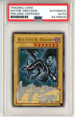 PSA Wayne Grayson Yu-Gi-Oh! Red-Eyes B. Dragon SDJ-001 Starter Deck 1st Edition - Image 1
