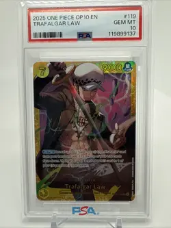 Trafalgar Law OP10-119 Alt SEC Parallel Royal Blood One Piece Card English - Image 2