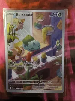 Pokemon TCG Bulbasaur Full Art Holo Stellar Crown 2024 143/142 Card - Image 1