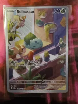 Pokemon TCG Bulbasaur Full Art Holo Stellar Crown 2024 143/142 Card - Image 2
