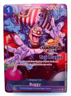 One Piece Card Game Buggy Parallel Top Player CHAMPIONSHIP 2025-2026 DHL English - Image 1