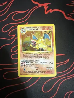 Pokemon TCG Charizard Base Set Holo Unlimited Rare Card 4/130 - Image 1