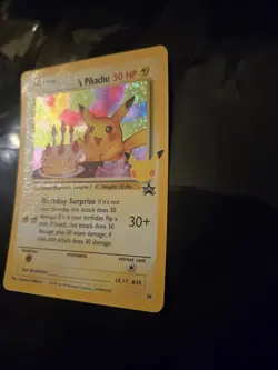 Celebrations Birthday Pikachu #24 Pokemon Card 25th Anniversary PACK FRESH - Image 3