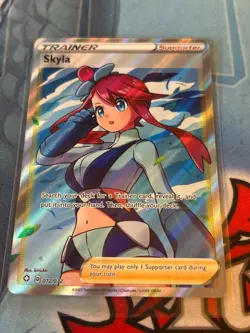 Pokemon Trainer Card Skyla 072/072 Shining Fates Full Art Ultra Rare - Image 1