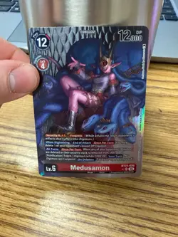 Digimon Card Medusamon Alt Art BT21-029 SR World Convergence NM Condition - Image 3