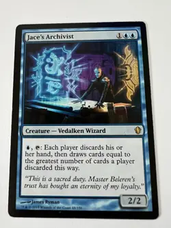 MTG Magic The Gathering Commander 2013 Jace's Archivist Rare LP - Image 1