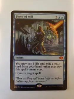 MTG Force of Will Dominaria Remastered NM Magic The Gathering # 50 Mythic - Foil - Image 1