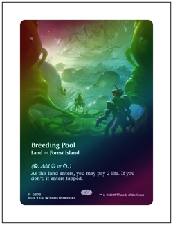 1x Breeding Pool, Galaxy Foil 0373, Edge of Eternities, Magic MTG NM - Image 1