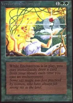 1x Verduran Enchantress Moderate Play MTG Magic - Kid Icarus - - Image 1