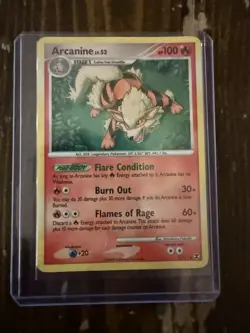 Pokemon Arcanine Holo Rare 1/111 Rising Rivals Stage 1 HP100 2009 - Image 1