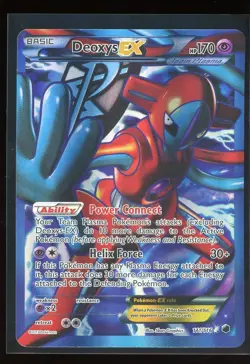 2013 Pokemon Black & White Plasma Freeze Full Art Deoxys EX Holo Foil 111/116 - Image 1