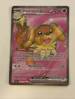 Pokemon Dachsbun EX TCG Sv07: Stellar Crown Ultra Rare Holo Card 160/142 - Image 1