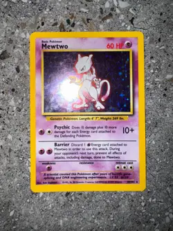 Pokemon TCG Cards Mewtwo 10/102 Base Set Holo Rare EXC - Image 3