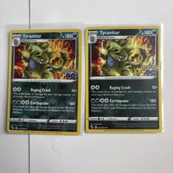 Pokemon Go Tyranitar - X2 Cards Holo And Reverse Holo - A211 - Image 1