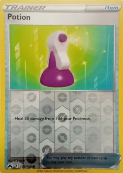 139/159 POTION REVERSE HOLO CROWN ZENITH POKEMON CARD - Image 1