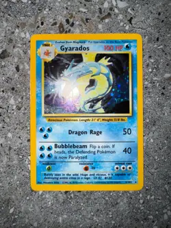 Pokemon TCG Cards Gyarados 6/102 Base Set Holo Rare EXC - Image 3