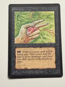 Deathgrip Beta LP/MP MTG Magic the Gathering - Image 1