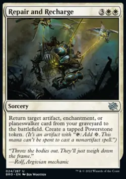 MTG Magic the Gathering Repair and Recharge (24/399) The Brothers' War NM - Image 1