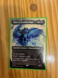 Maha, Its Feathers Night (Borderless) Bloomburrow Regular - Image 1