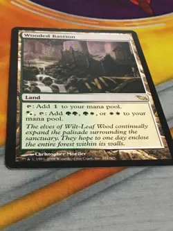 D1143 MAGIC GATHERING SHADOWMOOR WOODED BASTION 281 LP R MTG - Image 2
